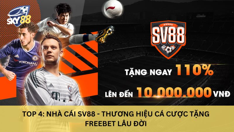 Top 10 nhà cái tặng tiền cược khi đăng ký mới uy tín 2025 22 Nhà cái tặng tiền sv88